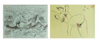 MASSON André
Duo érotique Lithographie sur...