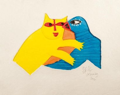 CORNEILLE
Chat et oiseau Aquagravure SBD...