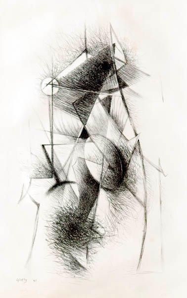 GOETZ
Composition en noir Lithographie sur...