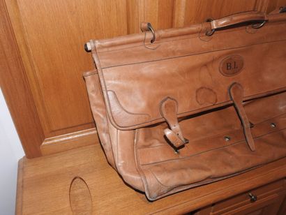 Sac de chasse double en cuir, Club interchasse....