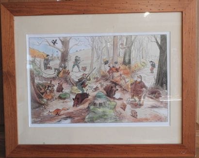 Benoît DU PELOUX (1961). Les chasseurs. Reproduction...