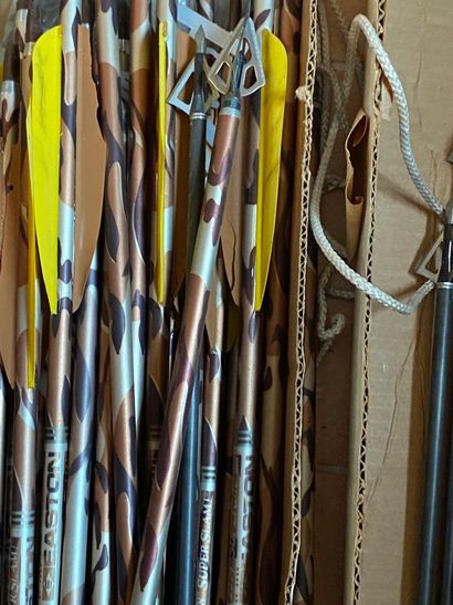 Important lot de flèches pour arc de chasse...