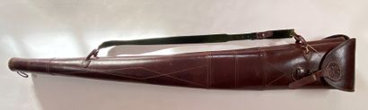 Etui en cuir double pour fusil, fabricant...