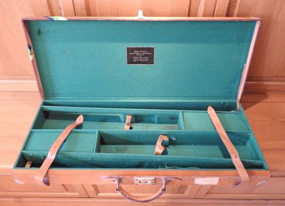 Valise en cuir pour paires de fusils de marque...
