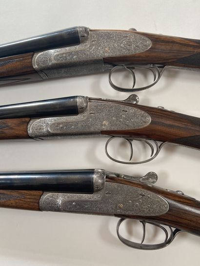 Triplette de fusil à platines Arrieta Elgoibar,...