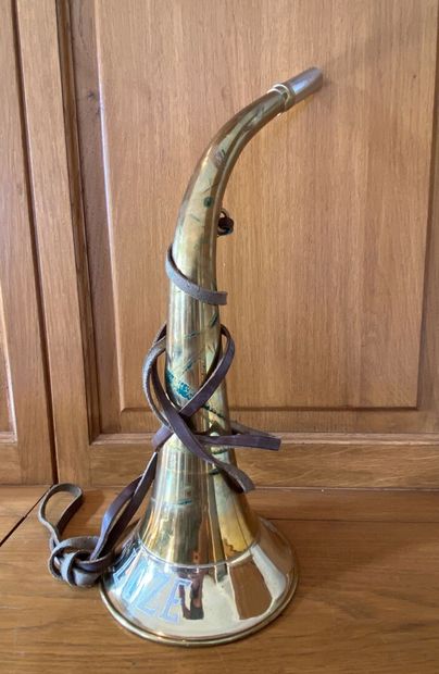 Pibole de chasse en cuivre jaune, intérieur...