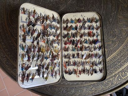 Boite à compartiment à mouche en métal de...