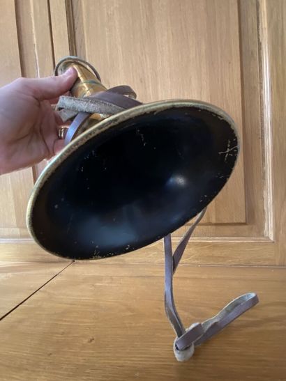 Pibole de chasse en cuivre jaune, intérieur...