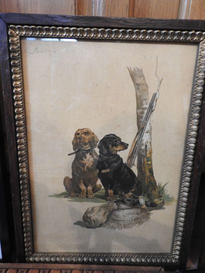 Lot de 8 gravures, chromolithographies et...