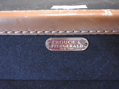 Petite valise de voyage en toile et cuir...