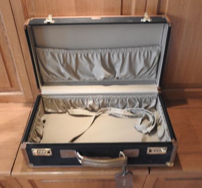 Petite valise de voyage en toile et cuir...