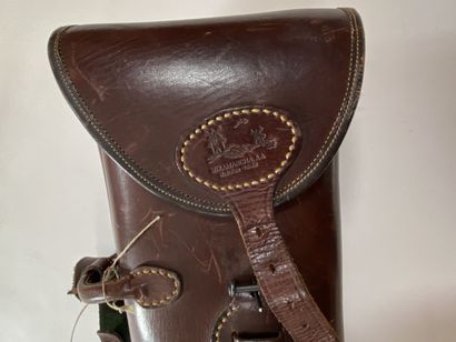 Etui en cuir double pour fusil, fabricant...