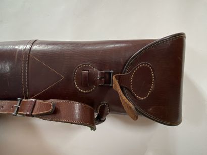 Etui en cuir double pour fusil, fabricant...
