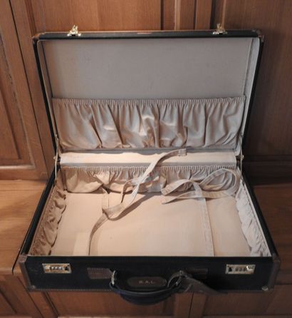 Valise de voyage en toile et cuir de marque...