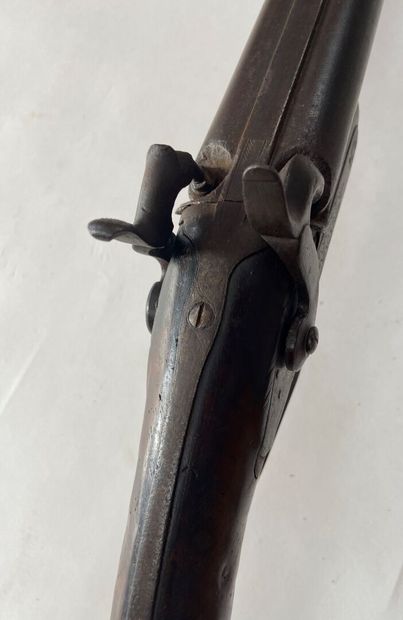 Fusil de chasse à percussion, deux coups...