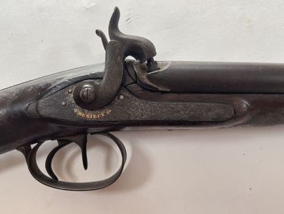 Fusil de chasse à percussion, deux coups...