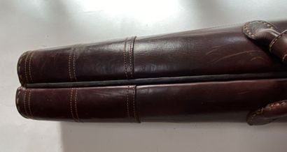 Etui en cuir double pour fusil, fabricant...
