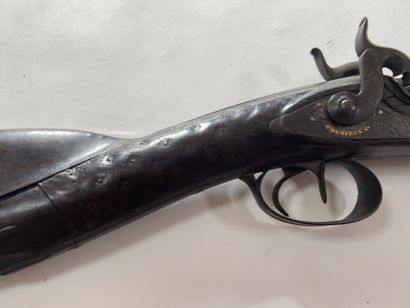 Fusil de chasse à percussion, deux coups...