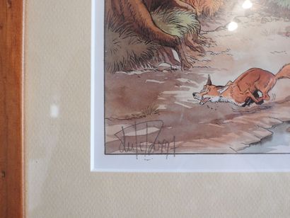 Benoît DU PELOUX (1961). Les chasseurs. Reproduction...