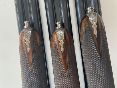 Triplette de fusil à platines Arrieta Elgoibar,...