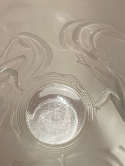 VERLYS France : Vase en verre dépoli à décor...