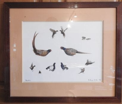 DESGRÉES DU LOÛ : Rivalités. Aquarelle signée...