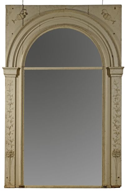 Very important overmantel in molded, carved...