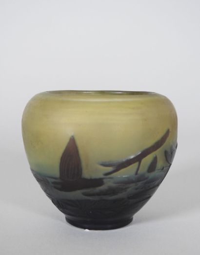 Émile GALLÉ (1846-1904).

Small vase in multi-layered...