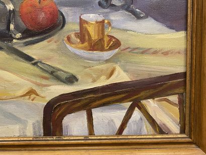 Russian school XXth.

Still life with samovar...