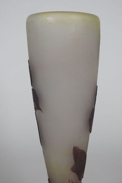 Émile GALLÉ (1846-1904).

Tapered vase on...