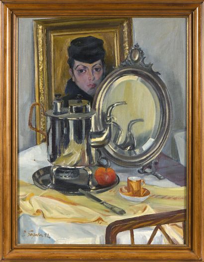 Russian school XXth.

Still life with samovar...