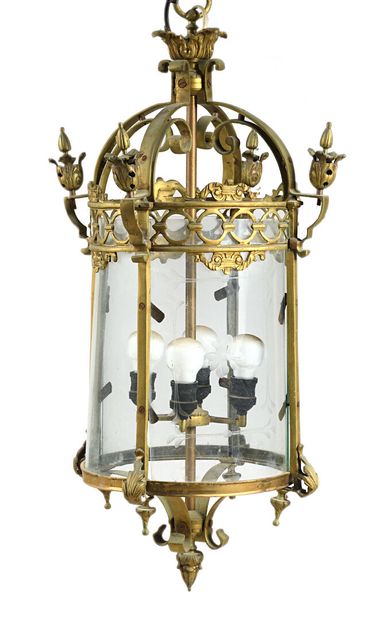 Important circular lantern out of bronze...