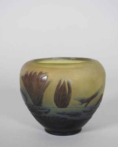 Émile GALLÉ (1846-1904).

Small vase in multi-layered...