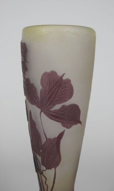 Émile GALLÉ (1846-1904).

Tapered vase on...