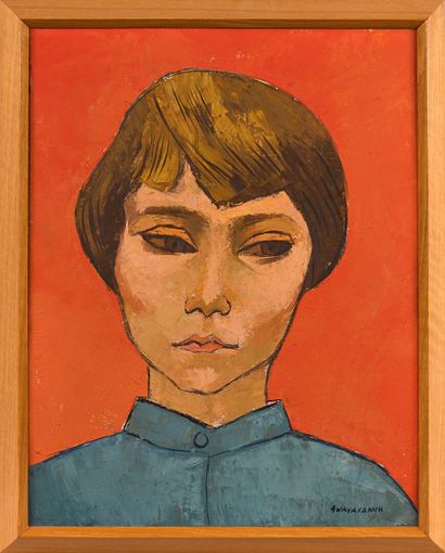 Oswaldo GUAYASAMIN (1919-1999).

Portrait...