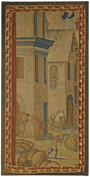 BRUSSELS, 16th century. 

Fragment of a tapestry...