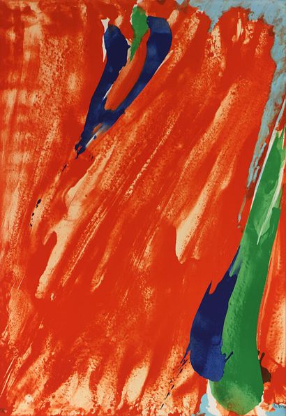Olivier DEBRÉ (1920-1999).

Red of Touraine.

Lithograph...