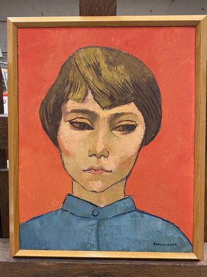Oswaldo GUAYASAMIN (1919-1999).

Portrait...