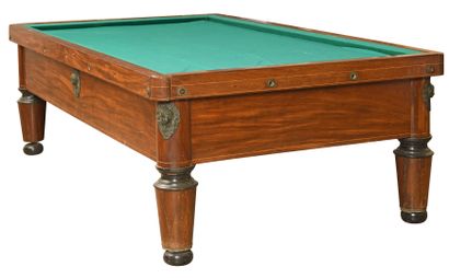 Important French billiard table in mahogany,...