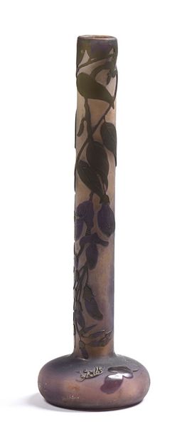 Émile GALLÉ (1846-1904).

Vase soliflore...