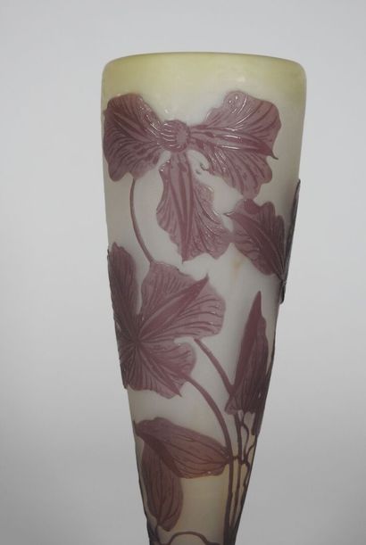 Émile GALLÉ (1846-1904).

Tapered vase on...