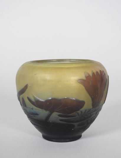 Émile GALLÉ (1846-1904).

Small vase in multi-layered...