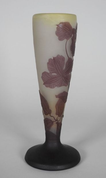 Émile GALLÉ (1846-1904).

Tapered vase on...