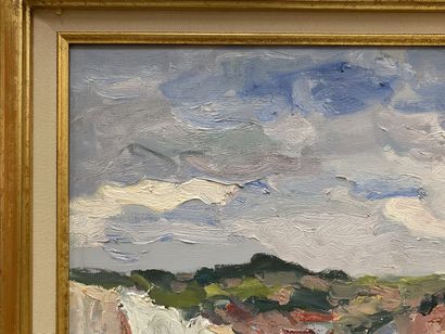 Bernard POCHON (20th).

Cliff in Pourville.

Oil...
