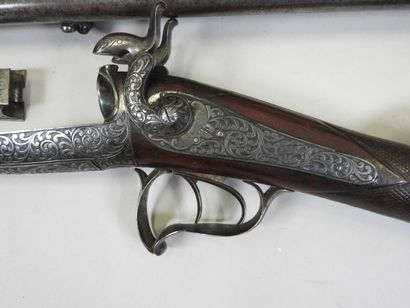 Beautiful rifle with pistons with juxtaposed...