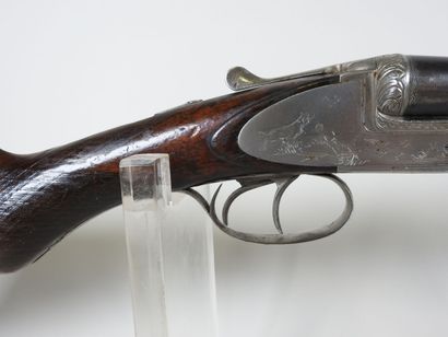 Fusil de chasse d'artisan à canons juxtaposés...