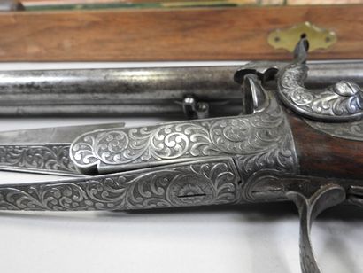 Beautiful rifle with pistons with juxtaposed...
