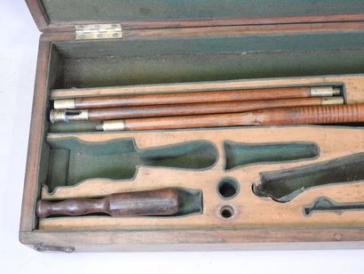 Beautiful rifle with pistons with juxtaposed...