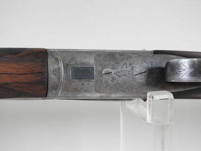 MERKEL shotgun with juxtaposed barrels gauge...