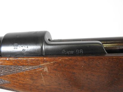 Fusil G98 transformé chasse, à un canon marqué...